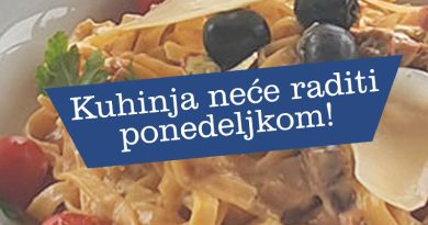 Kuhinja neće raditi ponedeljkom
