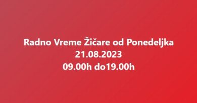 Radno vreme od 21.8. je 9-19h